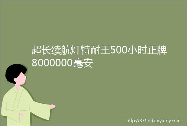 超长续航灯特耐王500小时正牌8000000毫安