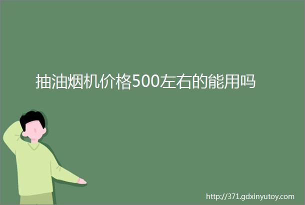 抽油烟机价格500左右的能用吗